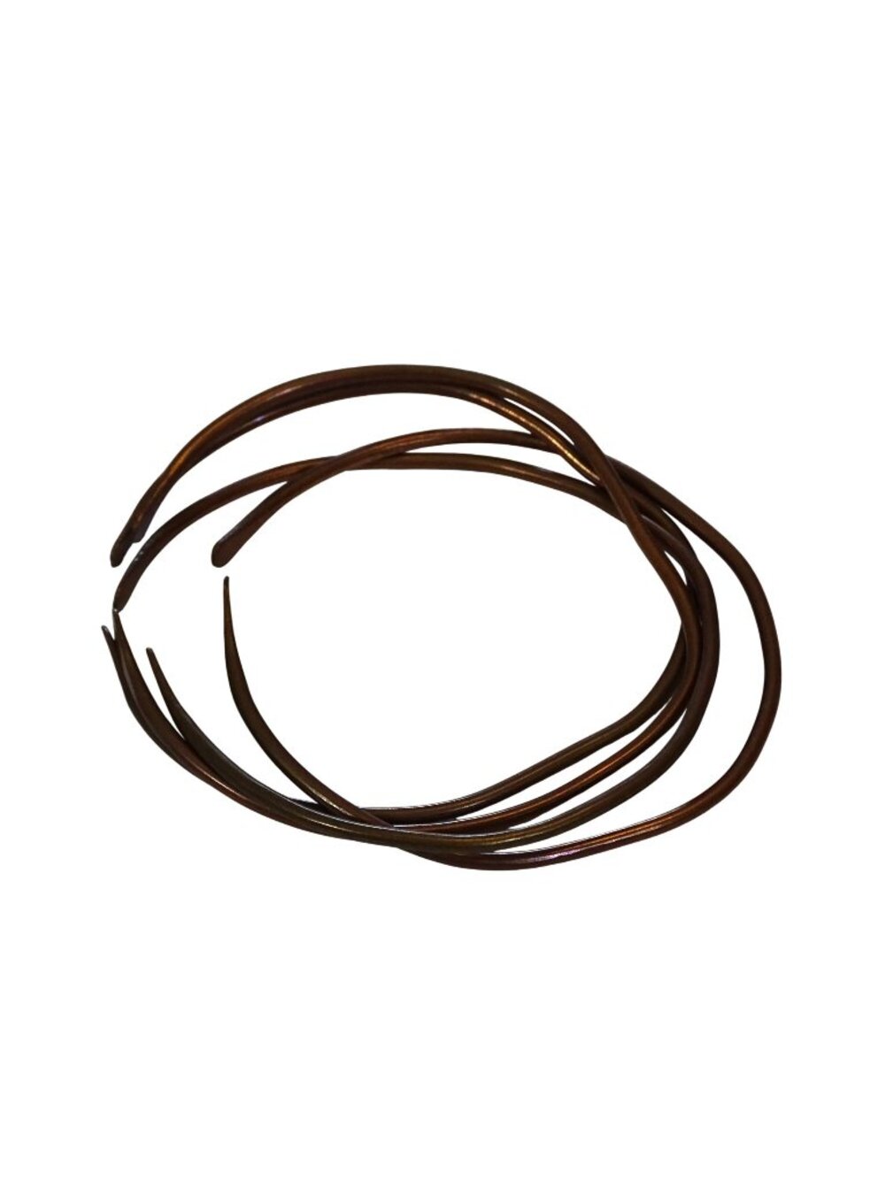 Set of 4 Thin Copper Metal Open End Bangle Bracelets Jewelry Minimalist Boho